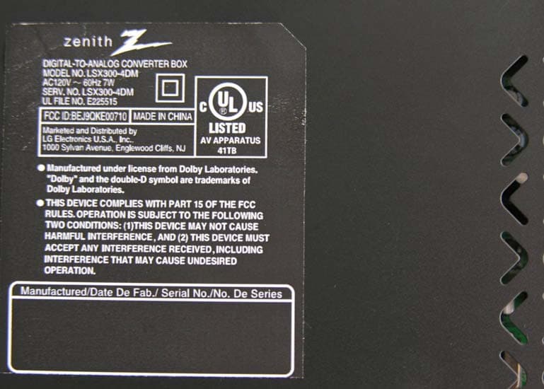 Digital-to-Analog Converter Box - FCC ID BEJ9QKE00710 - LG Electronics USA, Inc. (2)