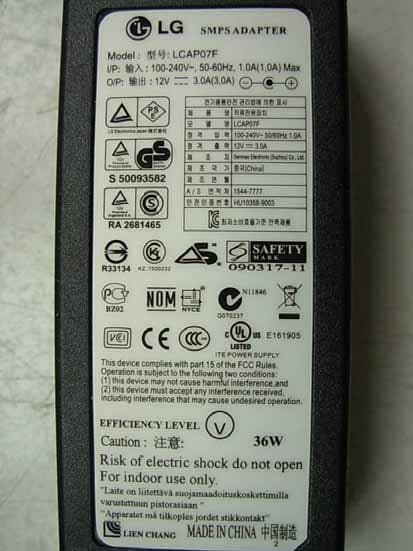 LCD MONITOR. - FCC ID BEJE2250SV - LG Electronics USA, Inc.