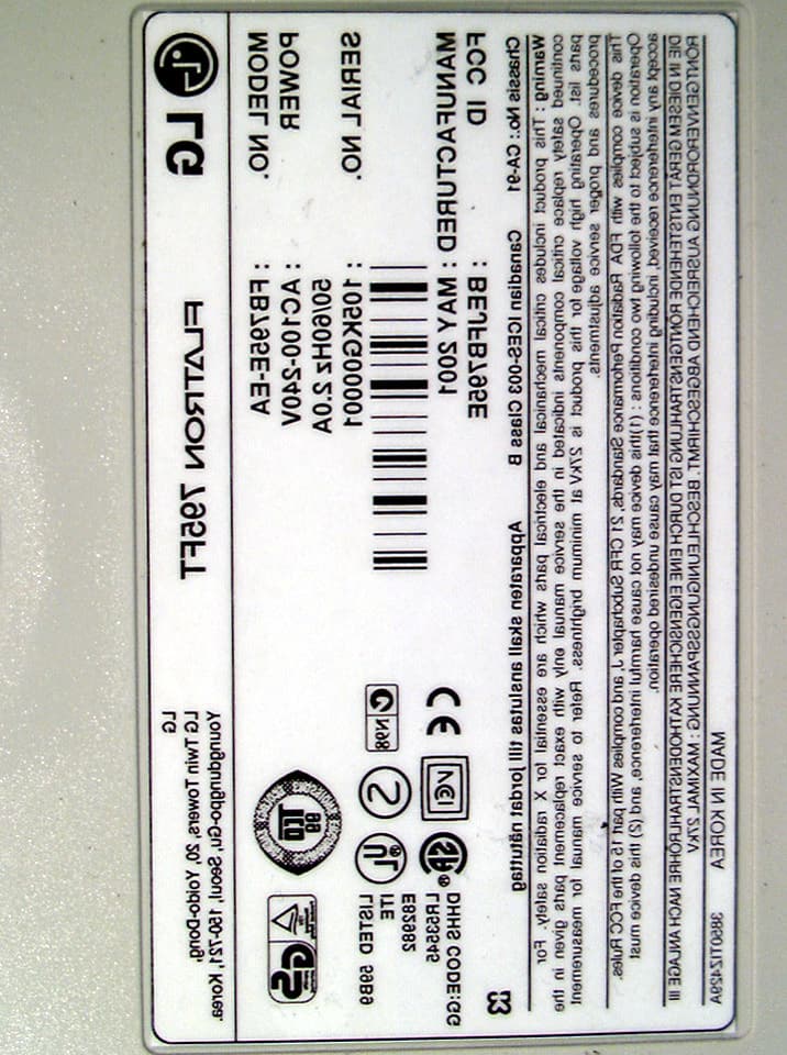 17-inch Color CRT Monitor - FCC ID BEJFB795E - LG Electronics USA, Inc.