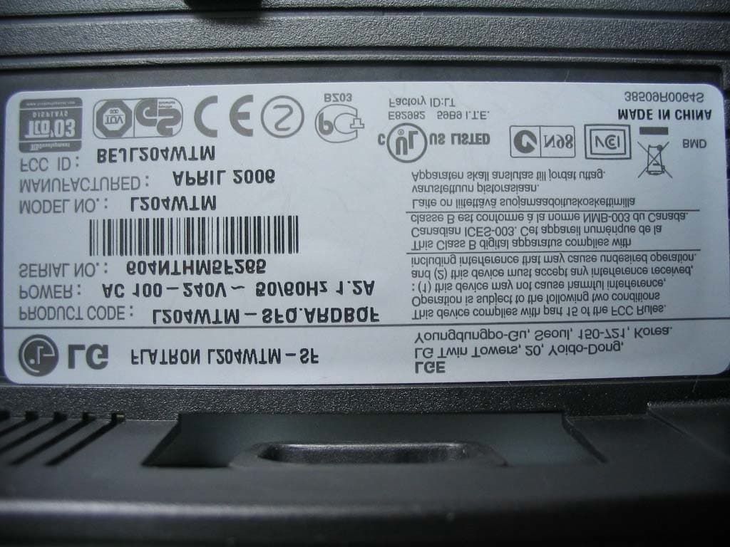 LCD MONITOR - FCC ID BEJL204WTM - LG Electronics USA, Inc.