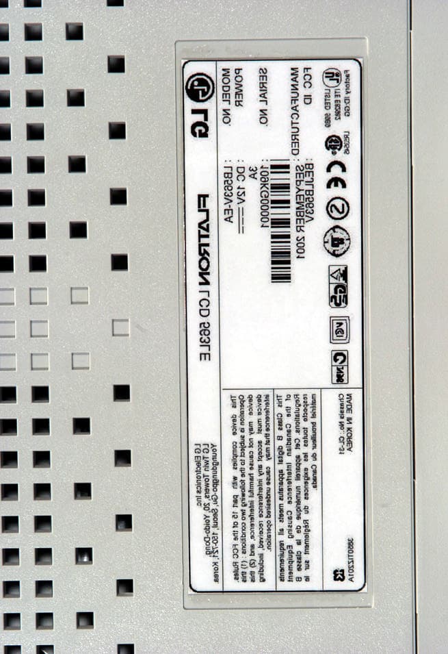 15 inch LCD Monitor - FCC ID BEJLB563V - LG Electronics USA, Inc.