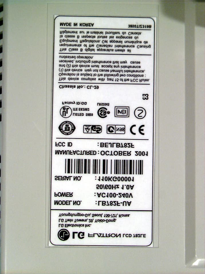 17-inch LCD Monitor - FCC ID BEJLB782F - LG Electronics USA, Inc. (1)