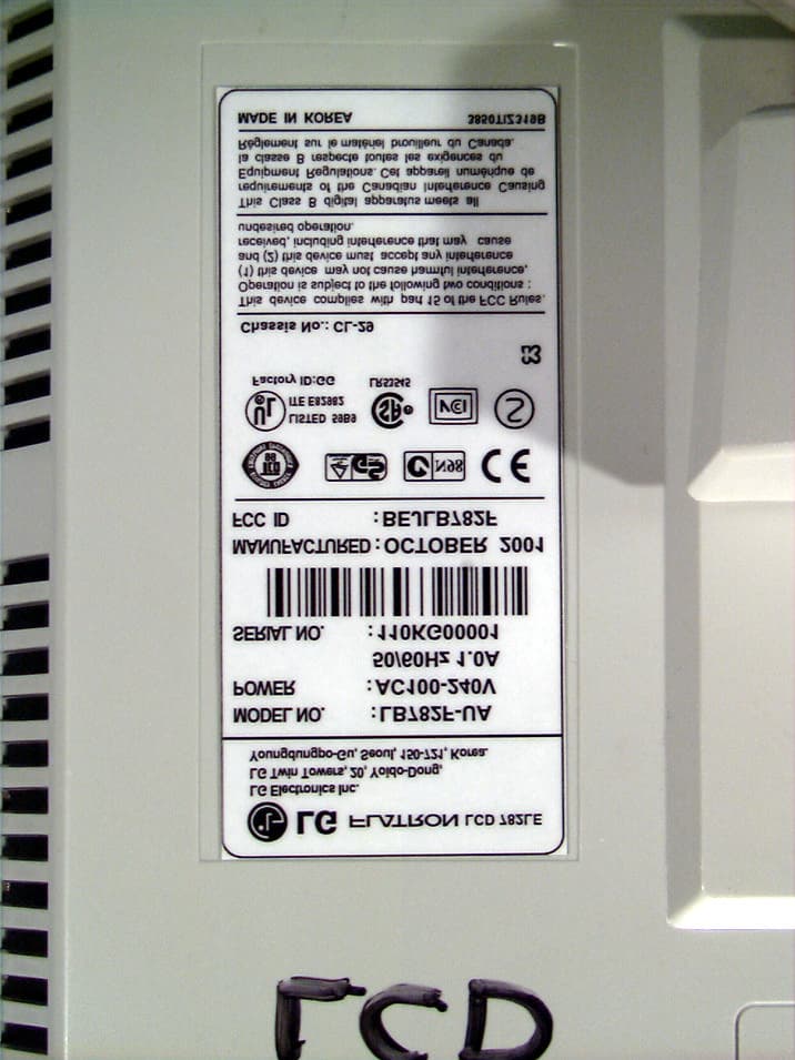 17-inch LCD Monitor - FCC ID BEJLB782F - LG Electronics USA, Inc. (2)