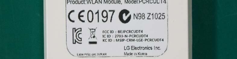WLAN Module - FCC ID BEJPCRCUDT4 - LG Electronics USA, Inc. (1)