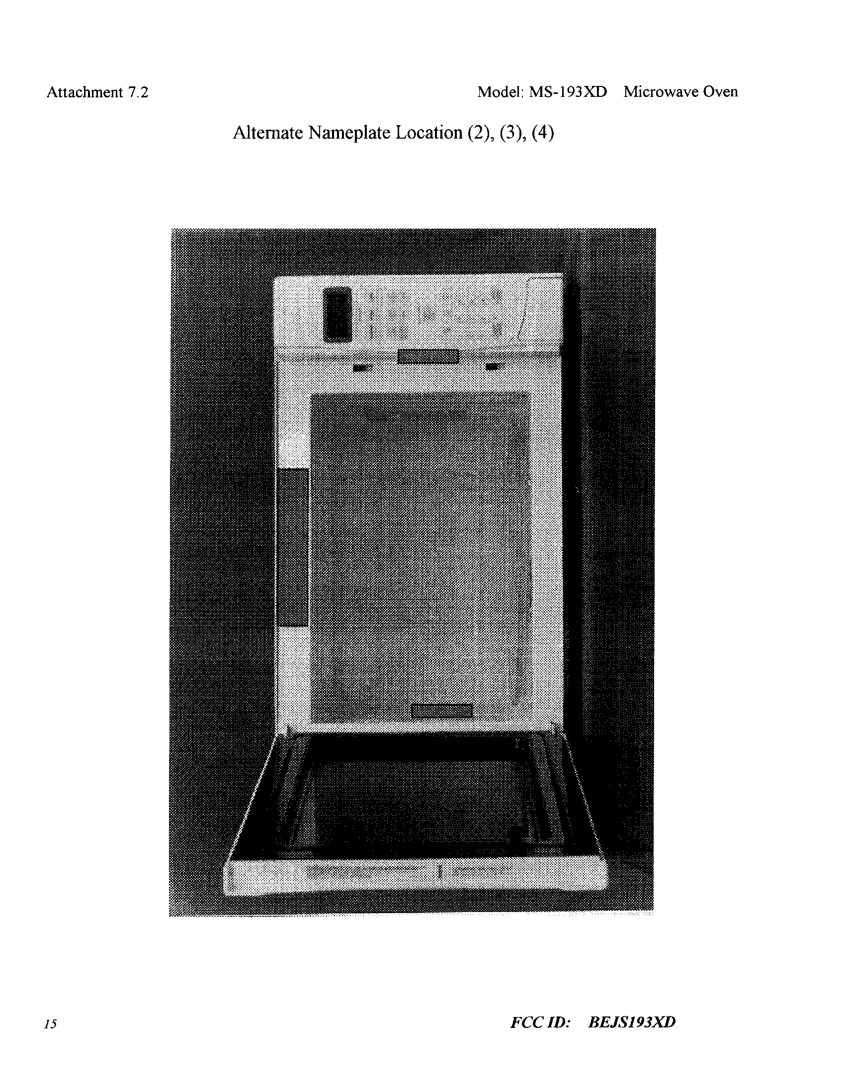 Microwave Oven - FCC ID BEJS193XD - LG Electronics USA, Inc.