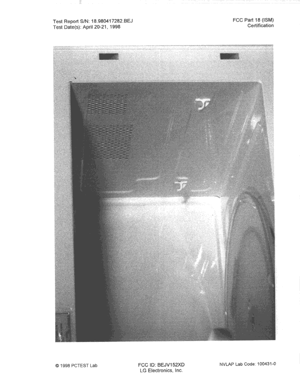 Microwave Oven - FCC ID BEJV152XD - LG Electronics USA, Inc. (1)