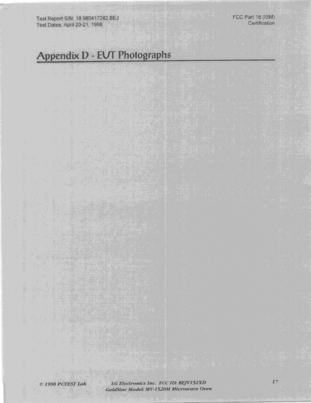 Microwave Oven - FCC ID BEJV152XD - LG Electronics USA, Inc. (3)