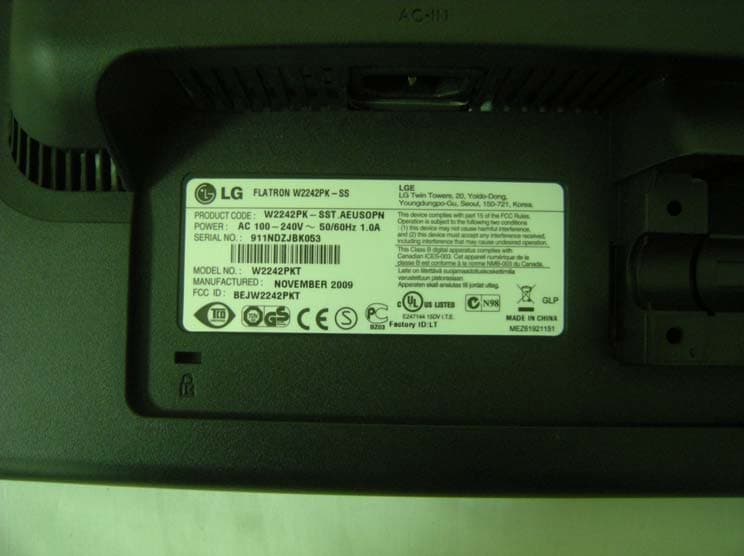 LCD Monitor - FCC ID BEJW2242PKT - LG Electronics USA, Inc. (4)