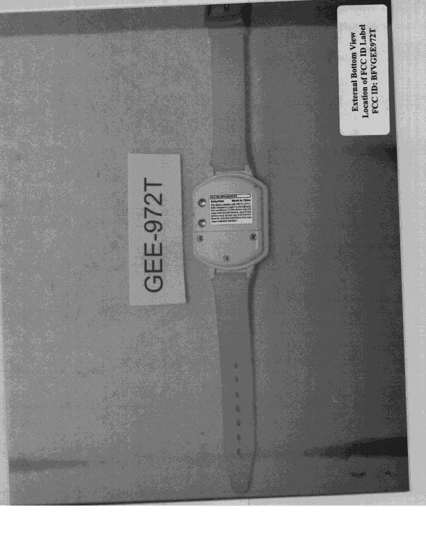 Wetness indicator - FCC ID BFVGEE972T - Golden Eagle Electronics Manufactory Ltd