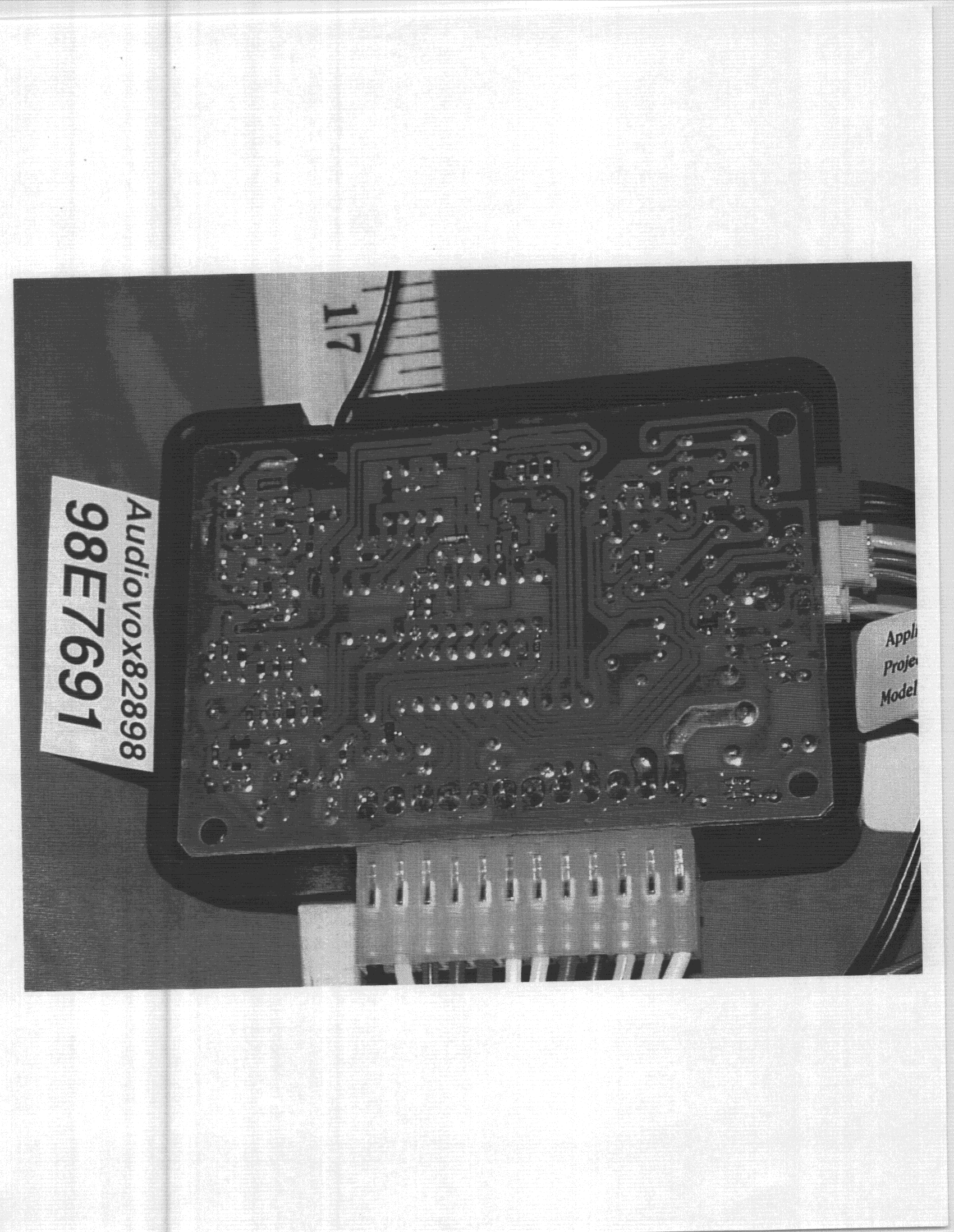 CRR - Superregenerative Receiver - FCC ID BGAAL10R - Audiovox Corporation