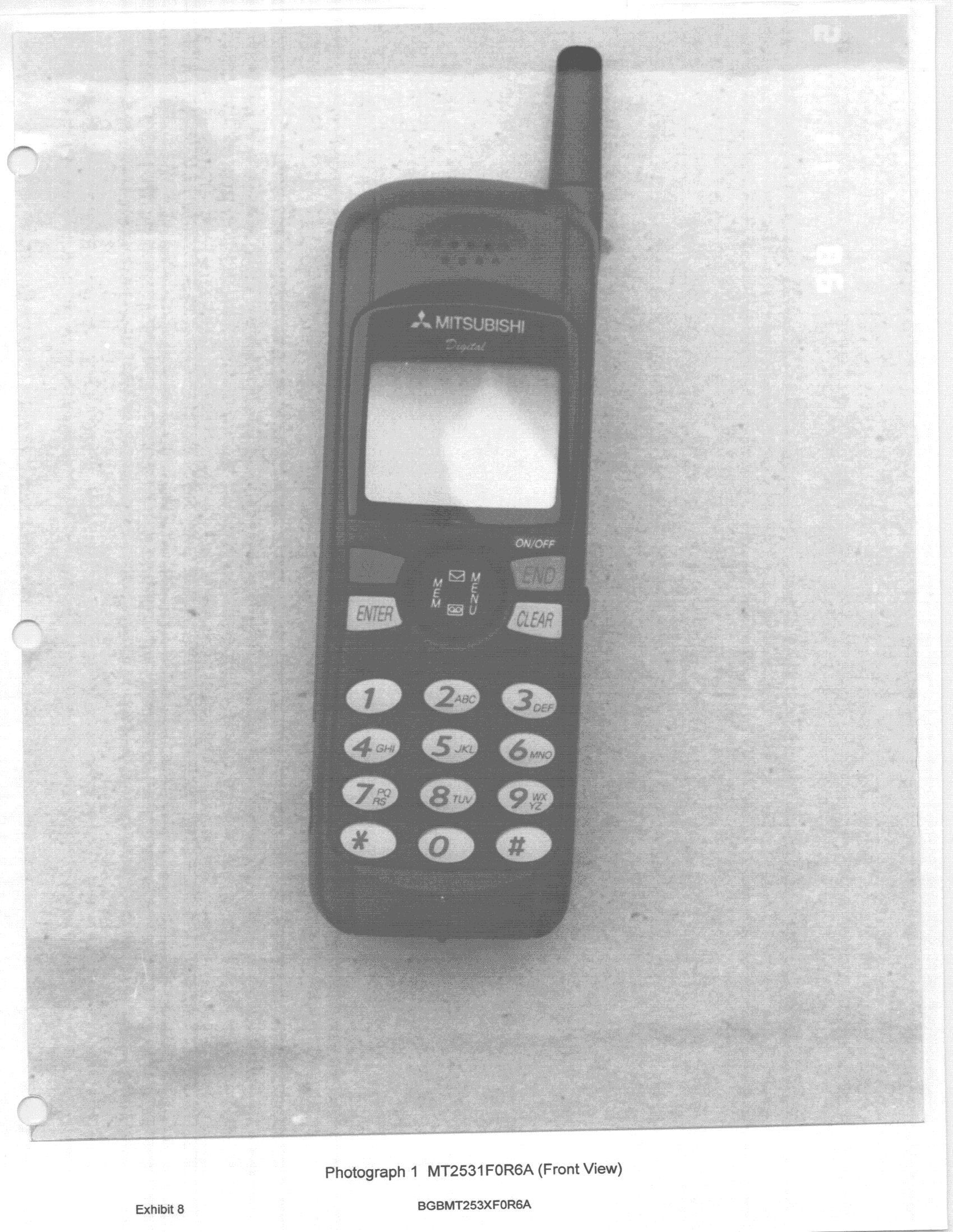 TNE - Licensed Non-Broadcast Transmitter Held to Ear - FCC ID BGBMT253XF0R6A - Mitsubishi Electric Corp (1)
