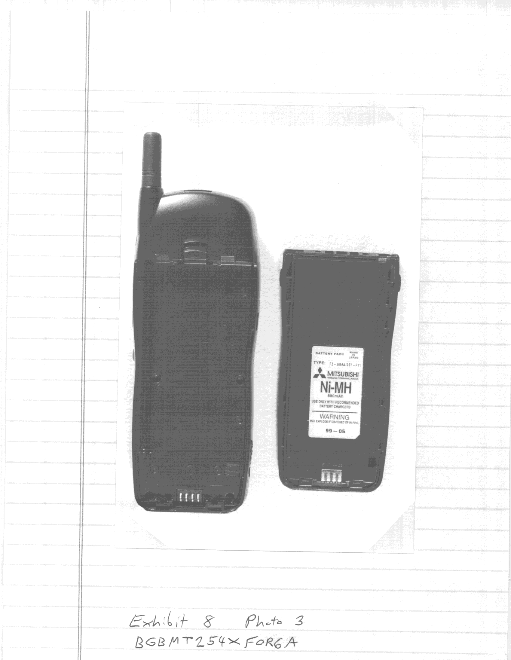 PCE - PCS Licensed Transmitter held to ear - FCC ID BGBMT254XFOR6A - Mitsubishi Electric Corp (4)