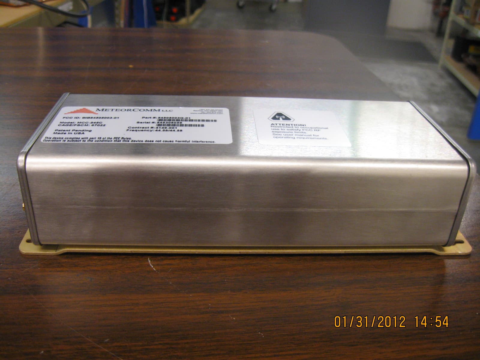 Packet Data Radio Transceiver - Fixed or Mobile - FCC ID BIB54505003-01 - Meteorcomm LLC (4)