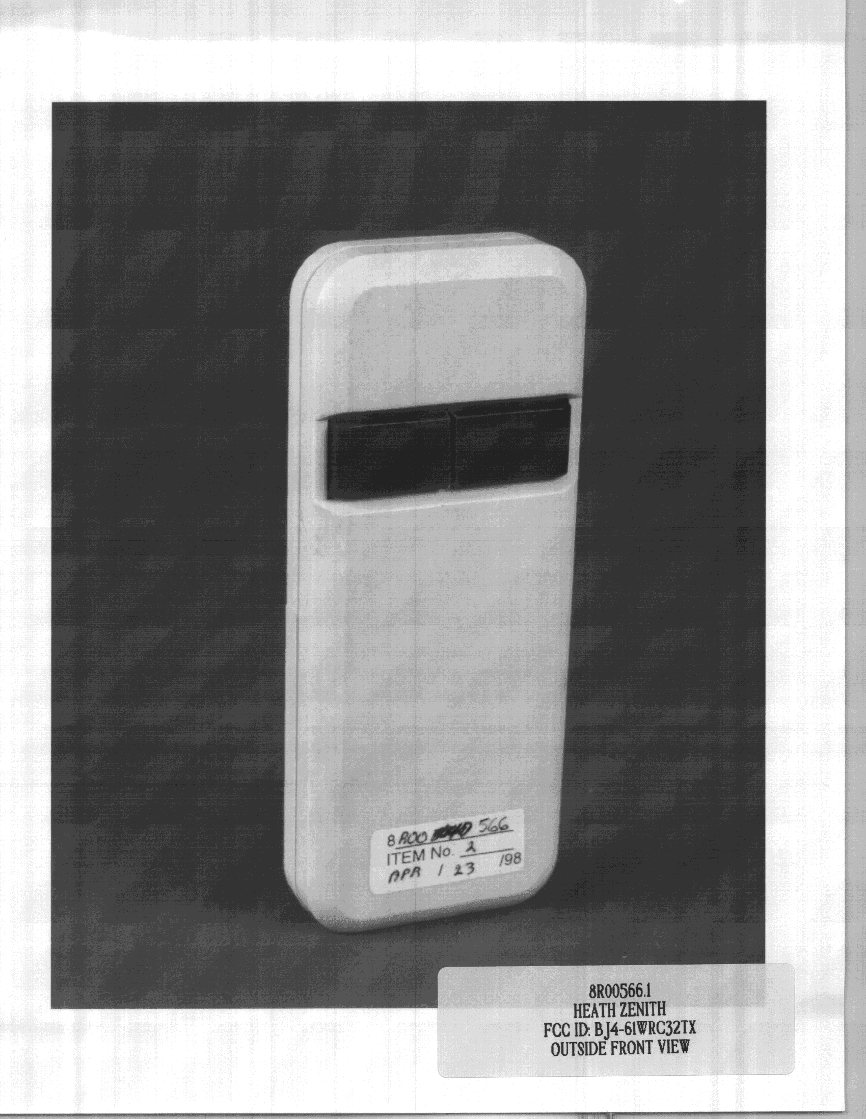 RC Appliance Transmitter - FCC ID BJ4-61WRC32TX - HeathCo LLC
