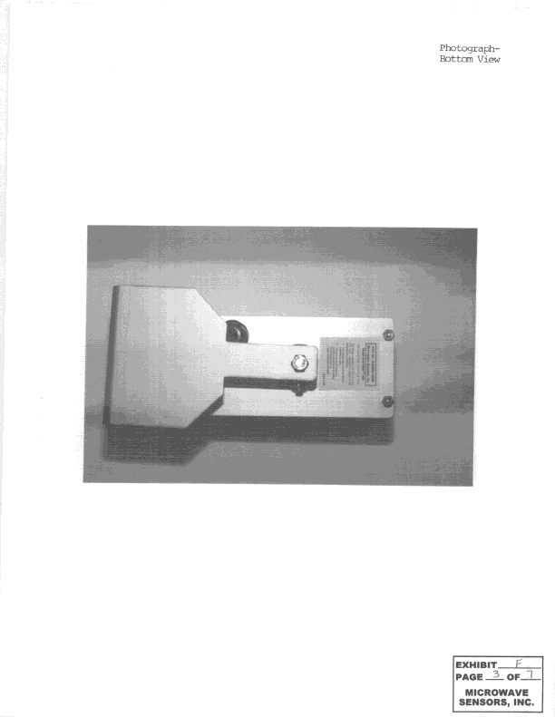 Pedestrian Monitor - FCC ID BJD9B51400 - Microwave Sensors Inc (2)