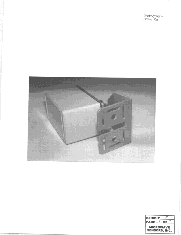 Pedestrian Monitor - FCC ID BJD9B51400 - Microwave Sensors Inc