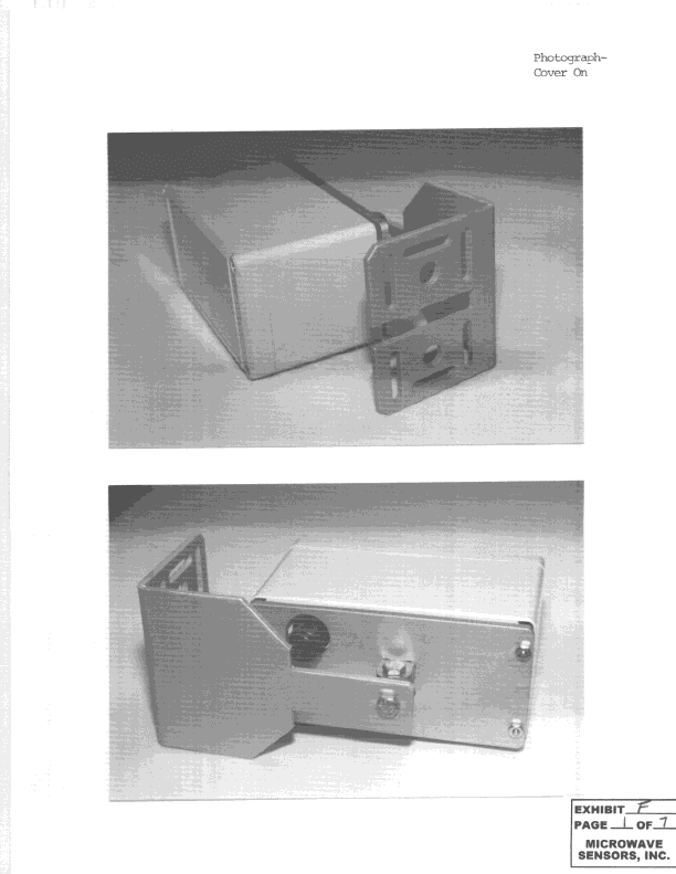 Motion Detector - FCC ID BJD9B51800 - Microwave Sensors Inc