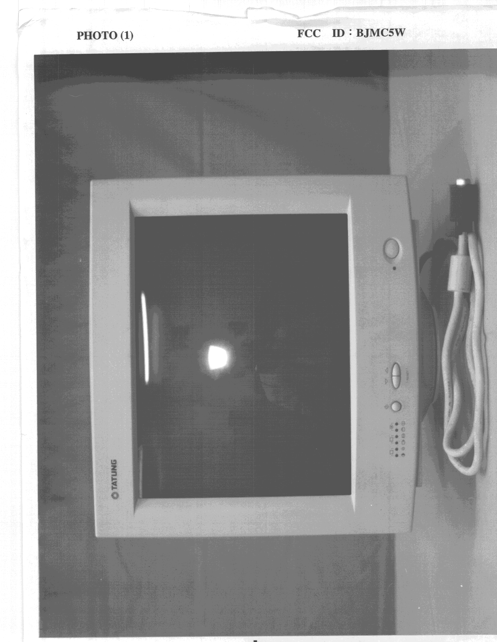 Color Monitor  Model: C5W - FCC ID BJMC5W - Tatung Company (2)