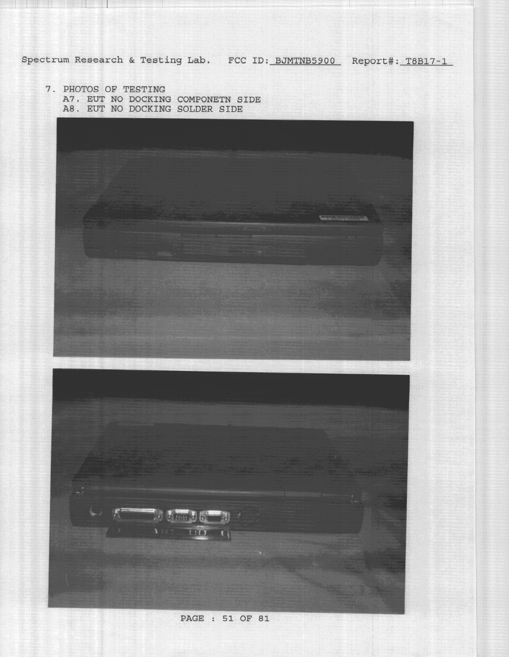 JBC - Part 15 Class B Computing Device/Personal Computer - FCC ID BJMTNB5900 - Tatung Company (3)