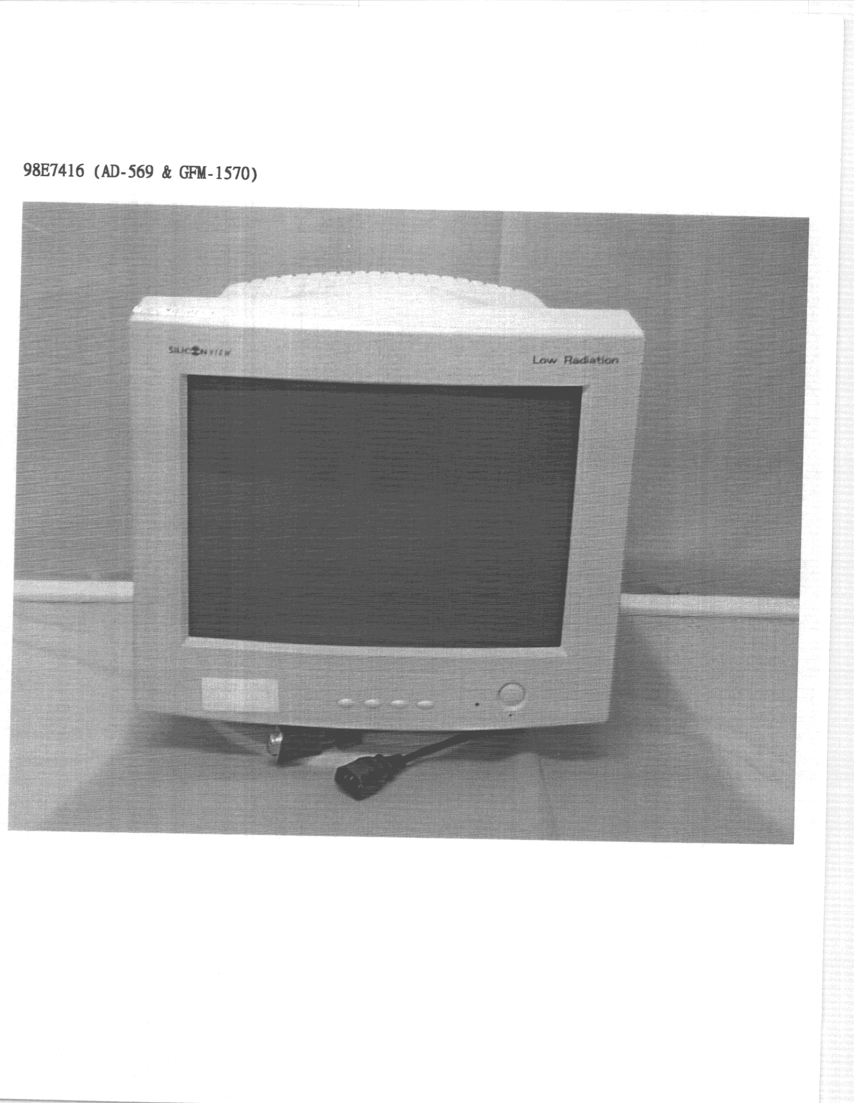 Color Monitor 15"  1280 X 1024 NI - FCC ID BJNGM1571II - Proton Electronic Industrial Co Ltd (3)