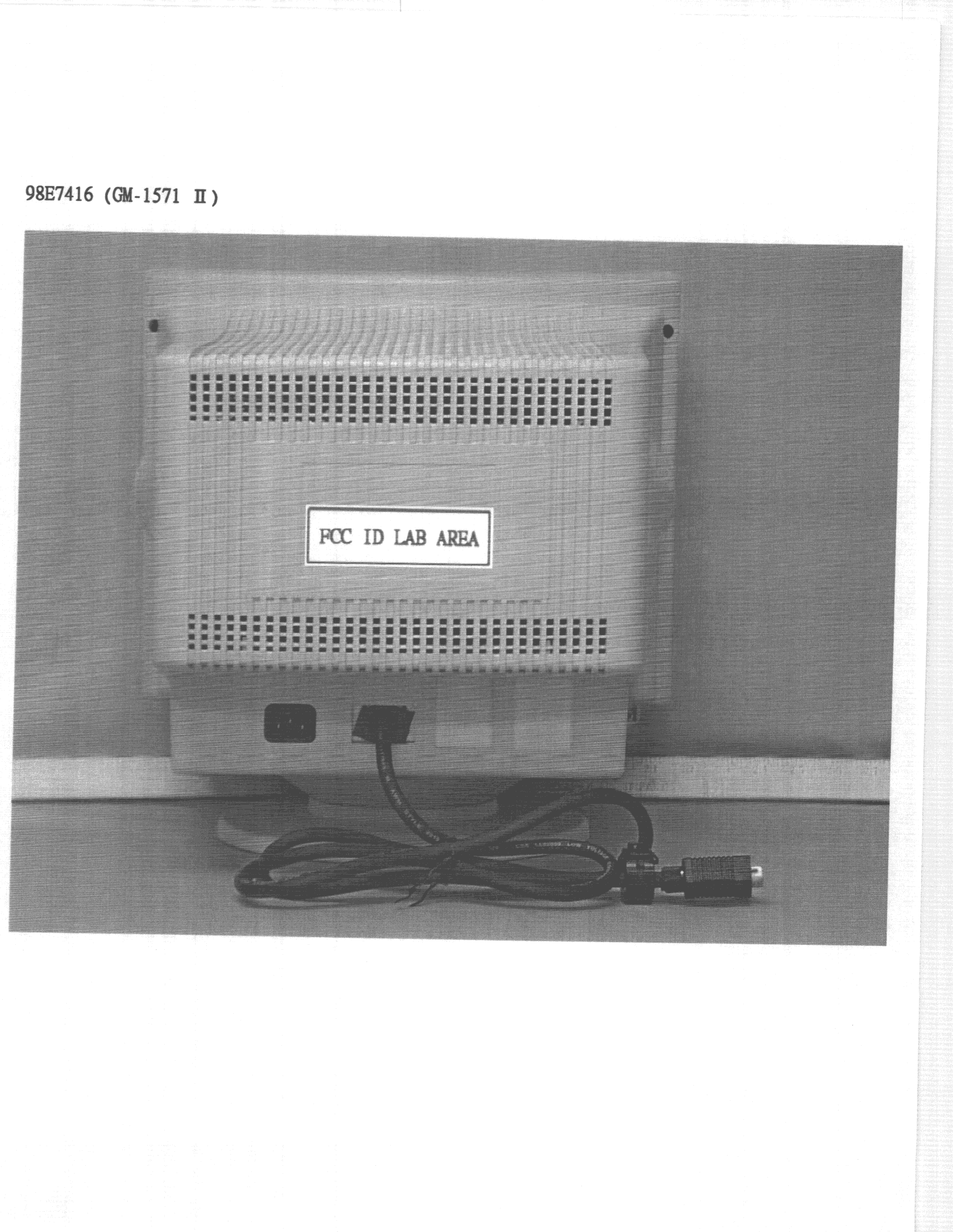 Color Monitor 15" 1280 X 1024 NI - FCC ID BJNGM1571II - Proton Electronic Industrial Co Ltd