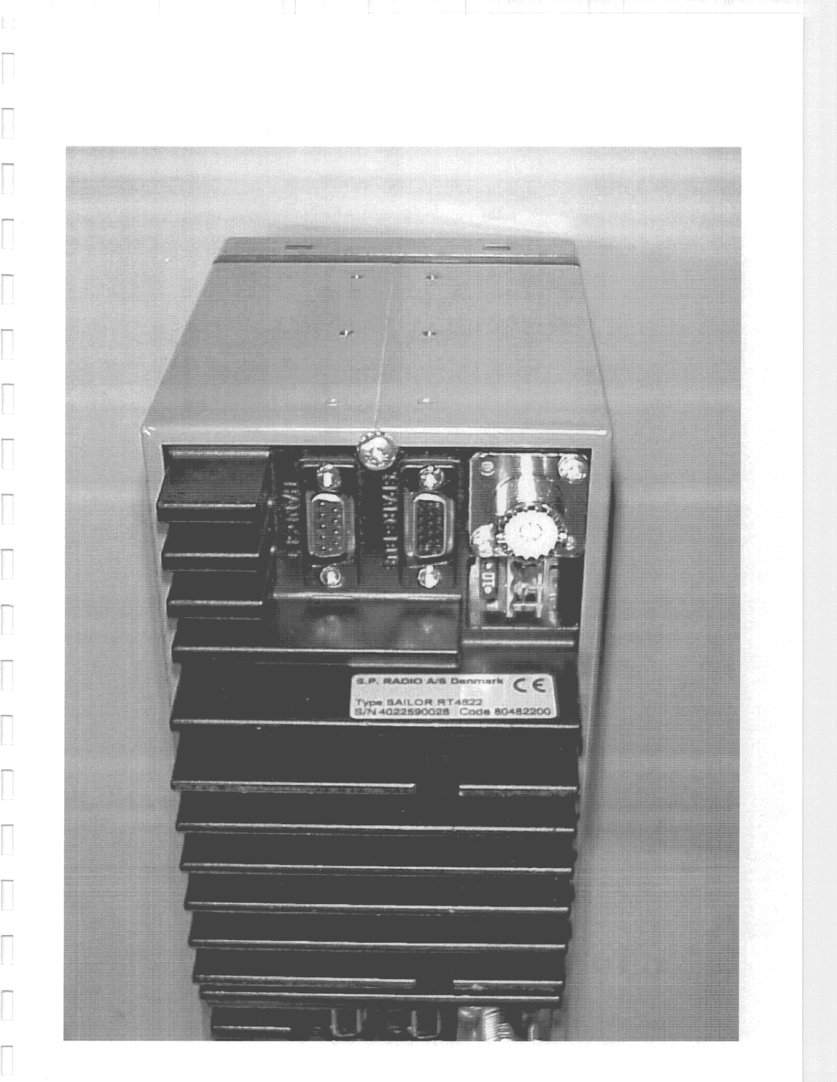GVH - Part 80 VHF Transmitter (GMDSS) - FCC ID BQRRT4822 - S P Radio A/S (4)