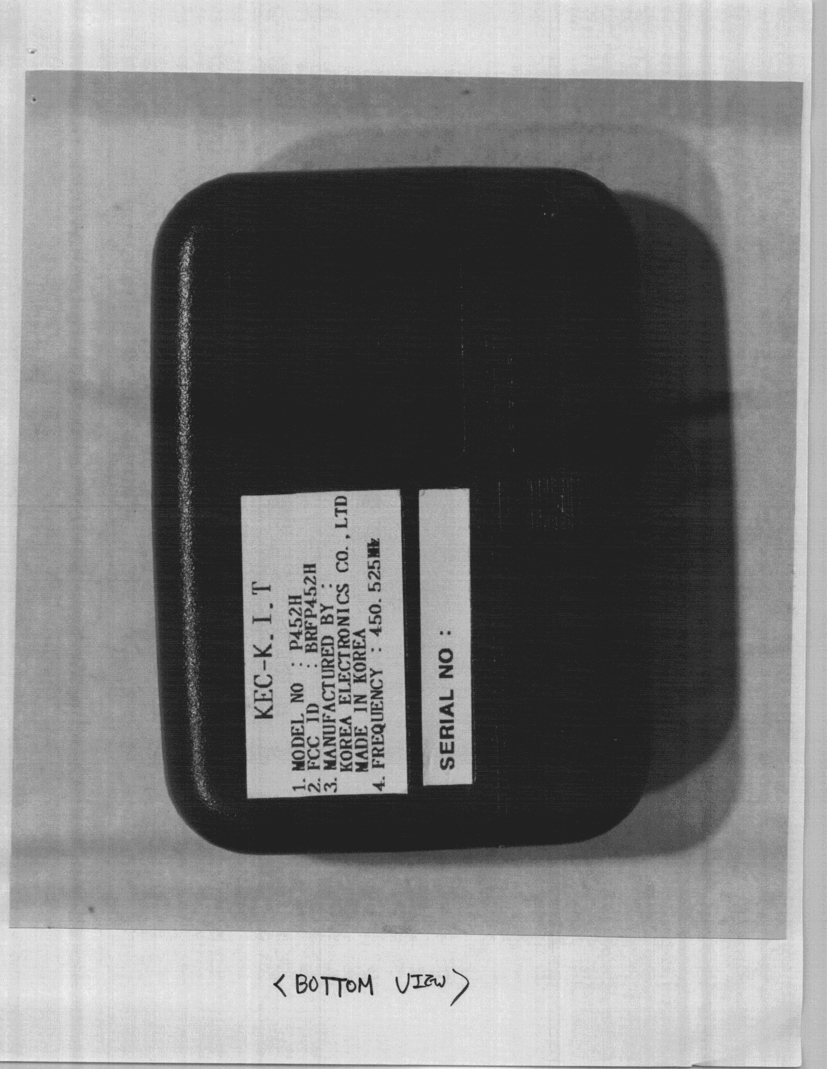 CXX - Communications Rcvr for use w/ licensed Tx and CBs - FCC ID BRFP452H - KTV Global Corporation