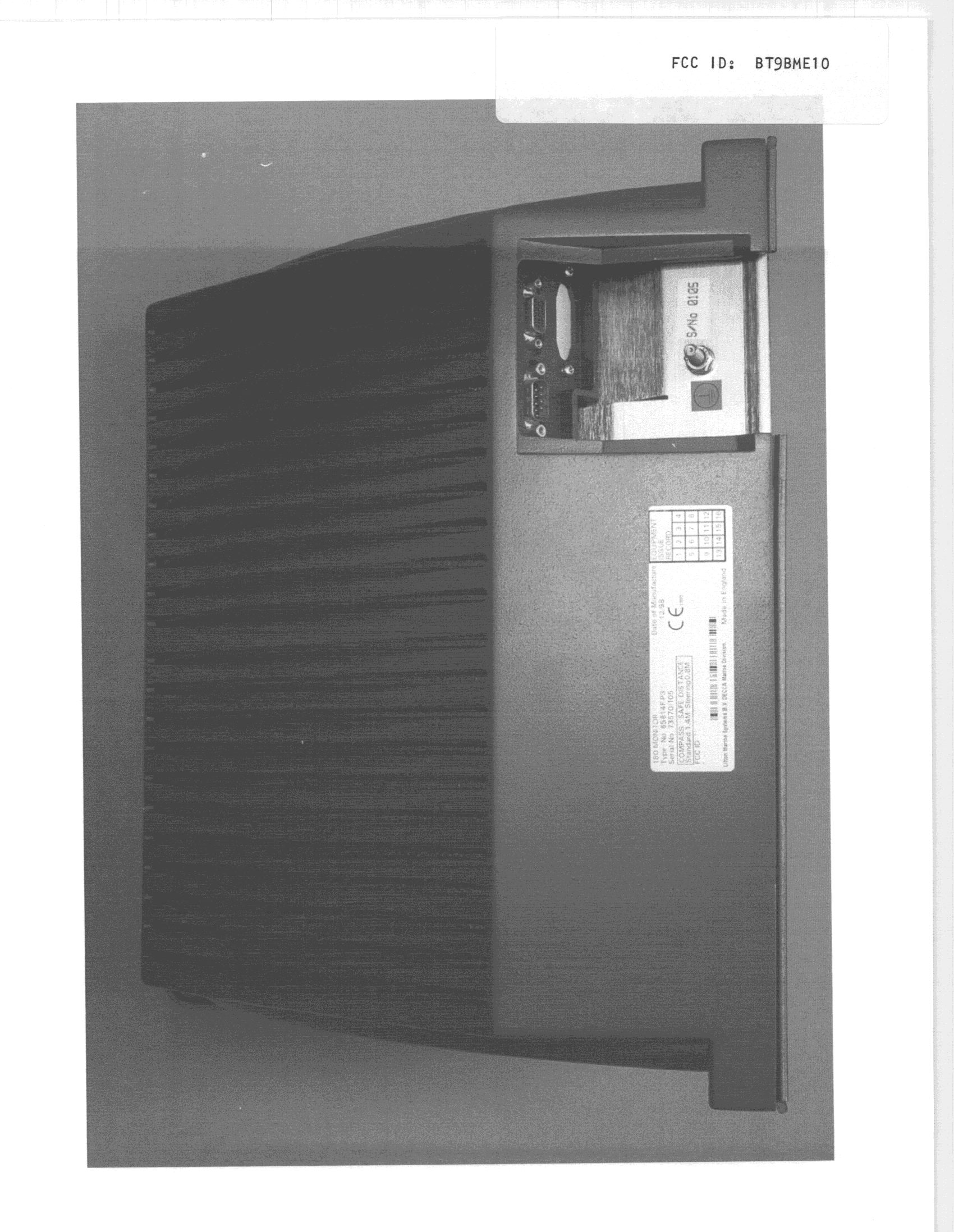 MRD - Marine Radar - FCC ID BT9BME10 - NORTHRUP GRUMMAN CORPORATION - SPERRY MARINE (3)