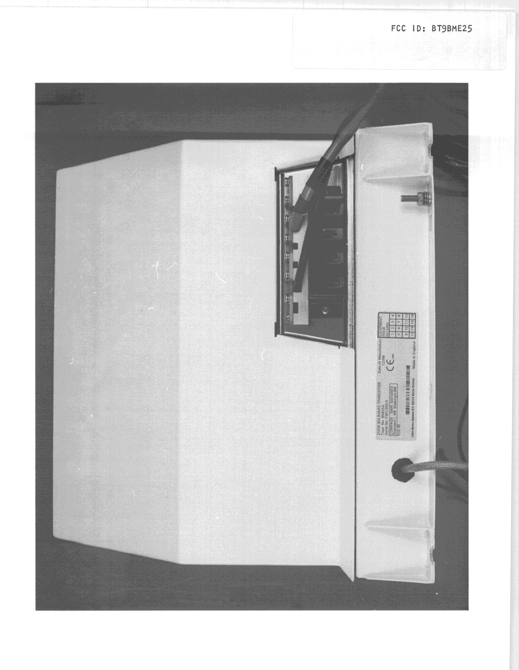 MRD - Marine Radar - FCC ID BT9BME25 - NORTHRUP GRUMMAN CORPORATION - SPERRY MARINE (4)