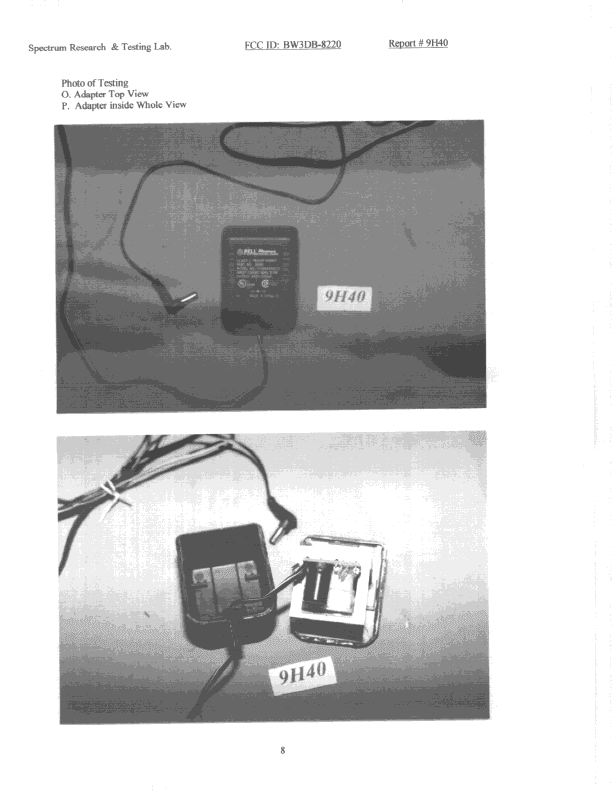 Cordless Phone - FCC ID BW3DB-8220 - DBTEL Incorporated