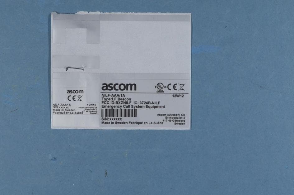 LF Beacon - FCC ID BXZNILF - Ascom (Sweden) AB (2)