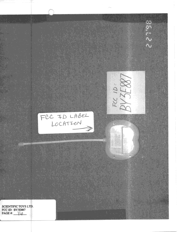 DXX - Part 15 Low Power Communication Device Transmitter - FCC ID BY3E887 - Scientific Toys Ltd