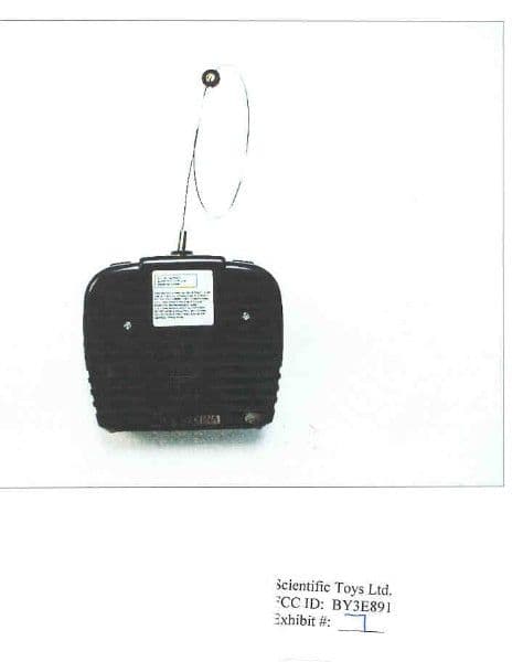 Low Power Transmitter - FCC ID BY3E891 - Scientific Toys Ltd