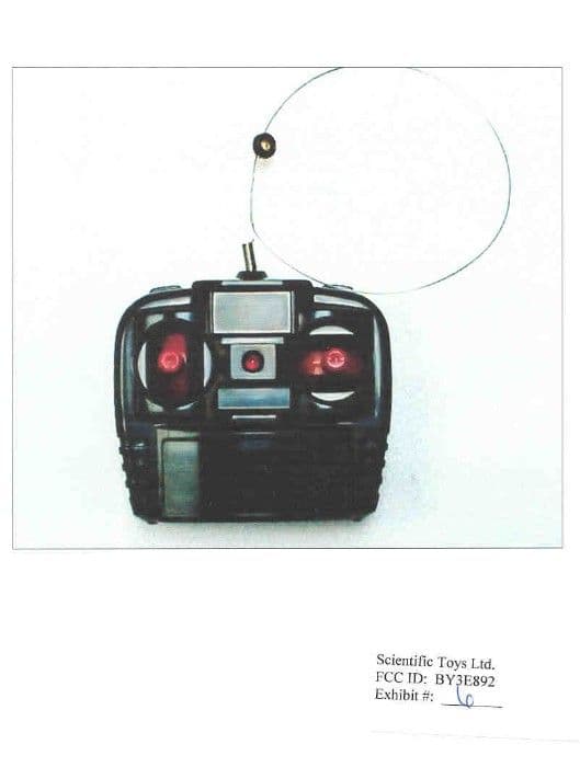 Toy Remote Control - FCC ID BY3E892 - Scientific Toys Ltd