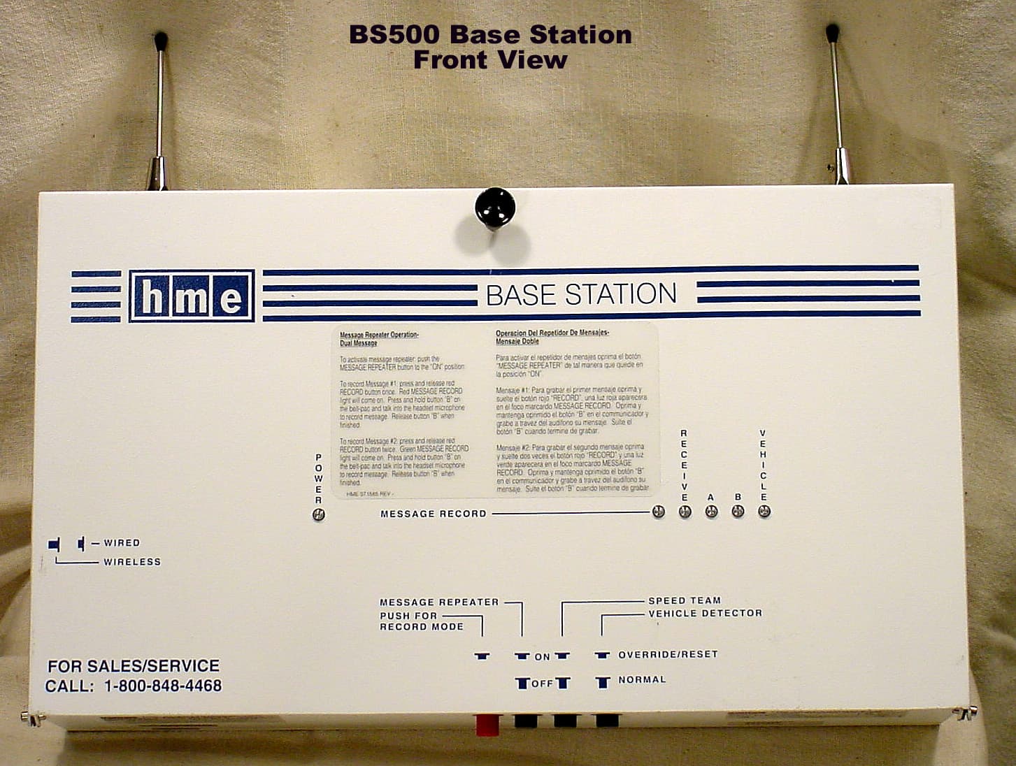 BS500 Base Station - FCC ID BYMBS500 - HM Electronics Inc