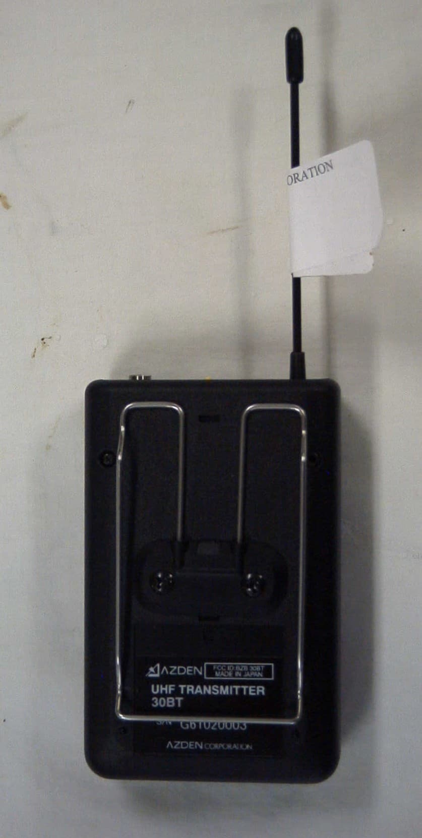 WIRELESS MICROPHONE TRANSMITTER - FCC ID BZB30BTL - Azden Corporation (2)