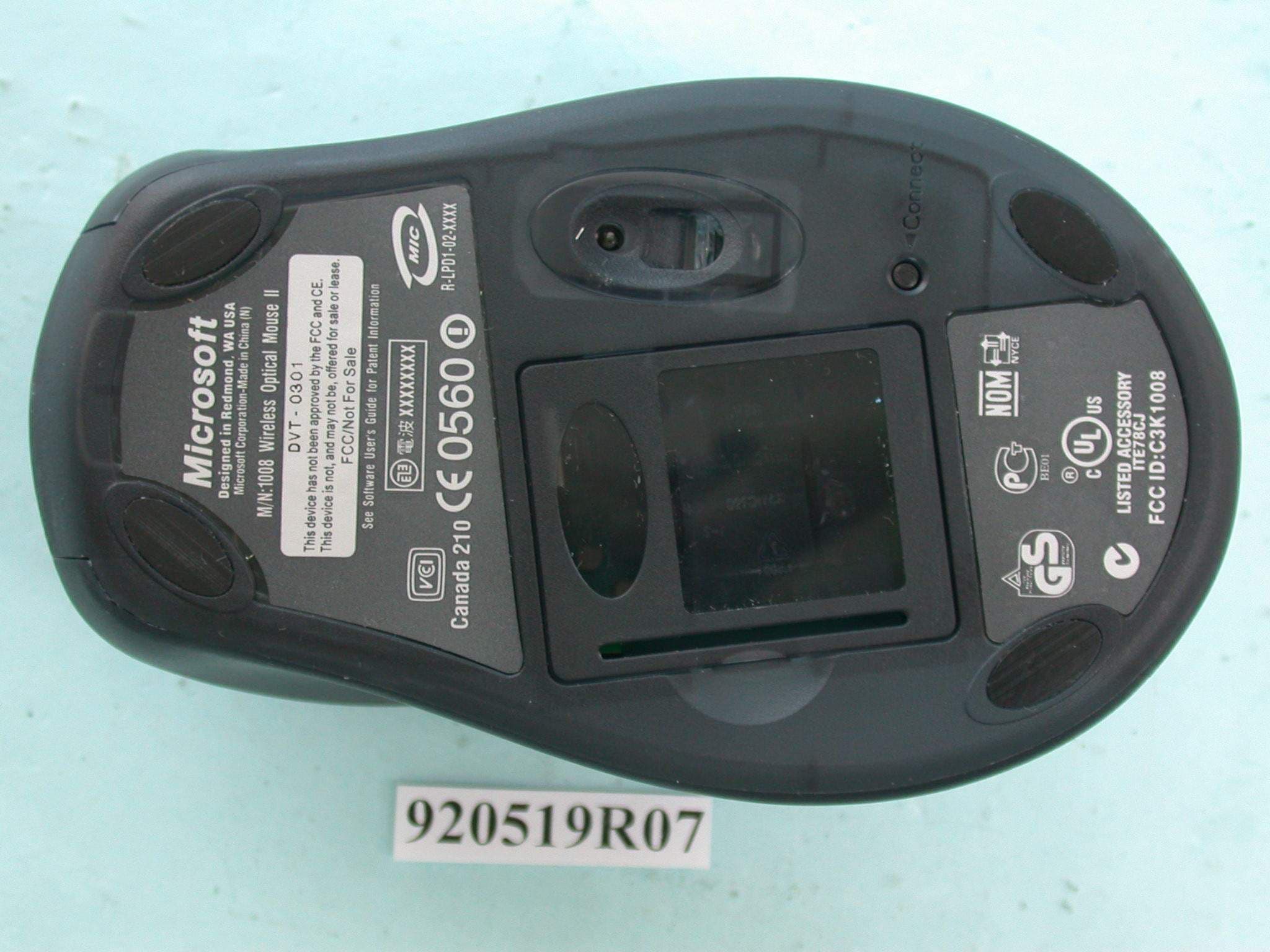 Wireless Optical Mouse 2.0 - FCC ID C3K1008 - Microsoft Corporation