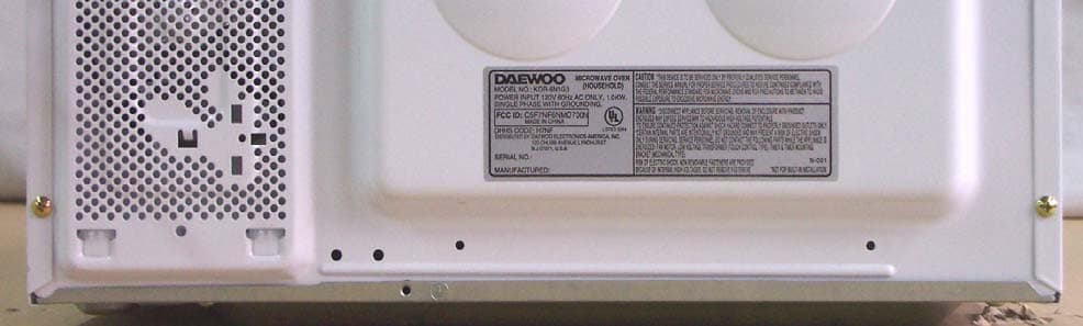 Microwave Oven - FCC ID C5F7NF6NMO700N - WINIA Electronics Co., Ltd. (3)