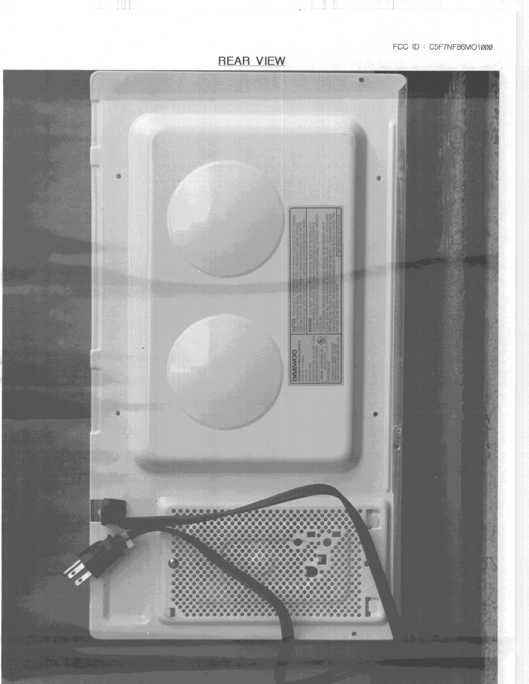 Microwave Oven (2M218 or 2M254 Magnetron) - FCC ID C5F7NF86MO1000 - WINIA Electronics Co., Ltd. (4)