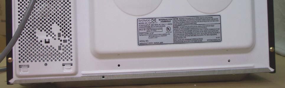 Microwave Oven - FCC ID C5F7NF86MO900N - WINIA Electronics Co., Ltd. (3)