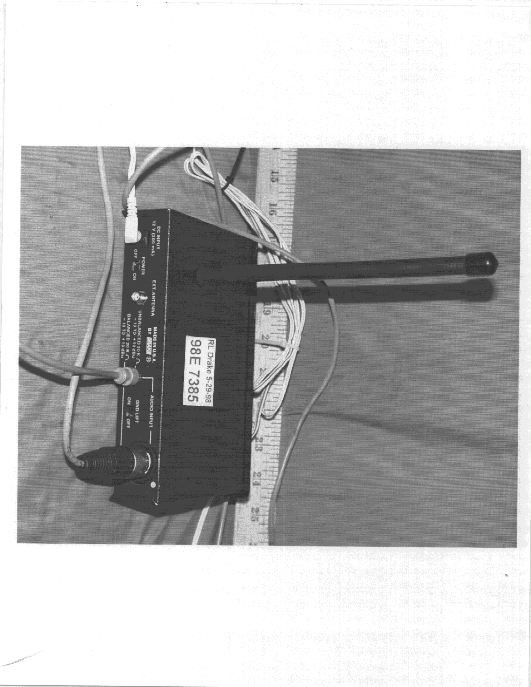 GAT - Part 15 Auditory Assistance Device (Transmitter) - FCC ID CAR1002429 - R L Drake Company