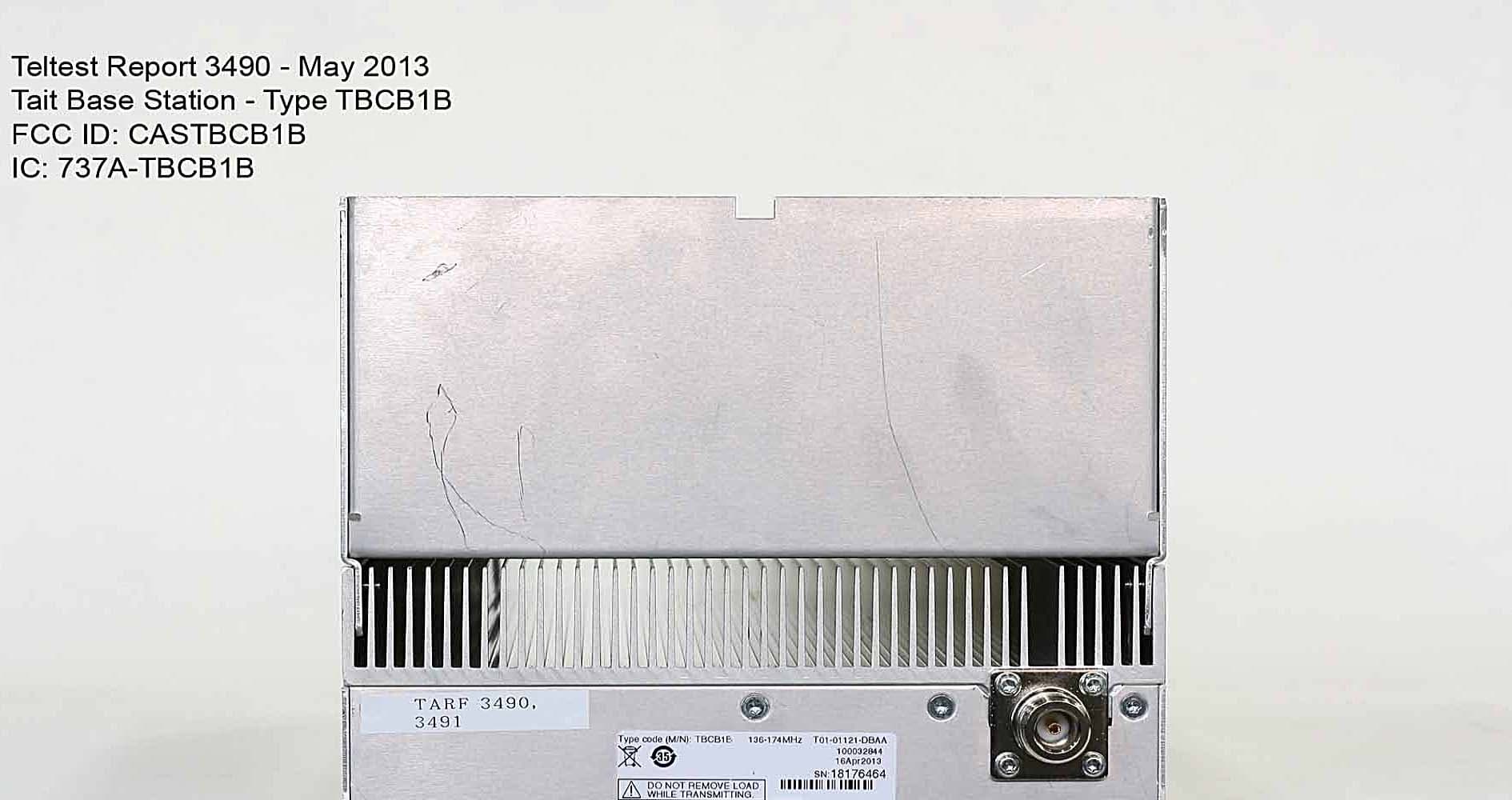 Base Station Transceiver - FCC ID CASTBCB1B - Tait International Limited (2)