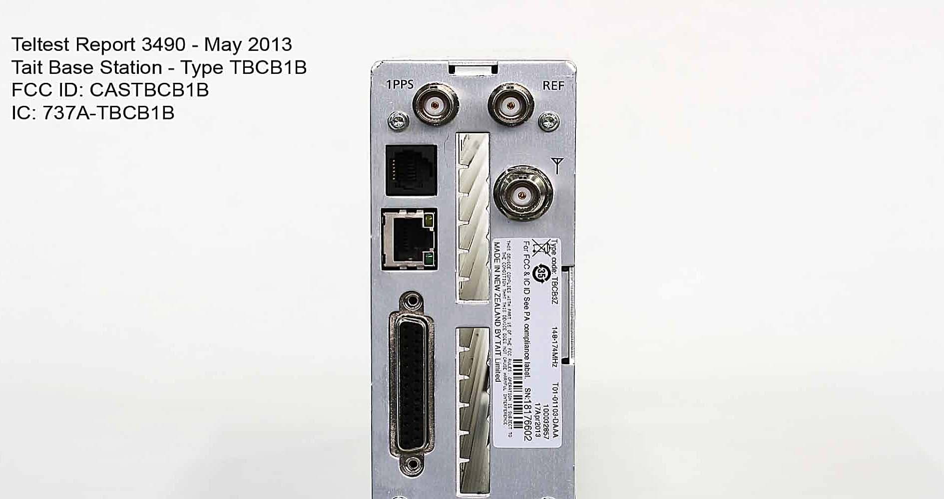 Base Station Transceiver - FCC ID CASTBCB1B - Tait International Limited (5)