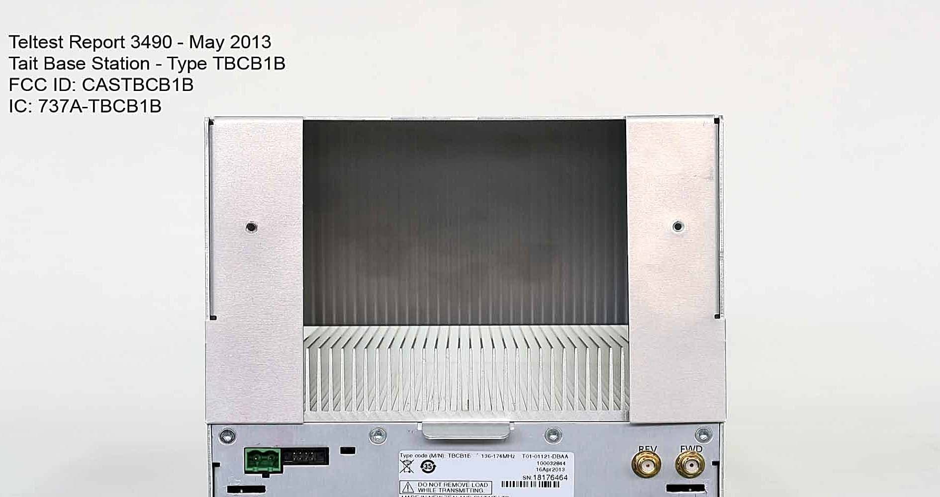 Base Station Transceiver - FCC ID CASTBCB1B - Tait International Limited (3)