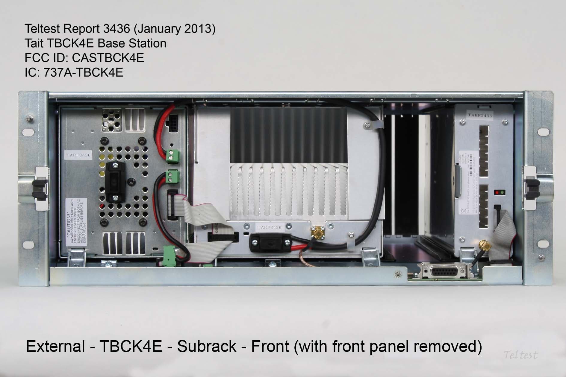 Basestation Transceiver - FCC ID CASTBCK4E - Tait International Limited