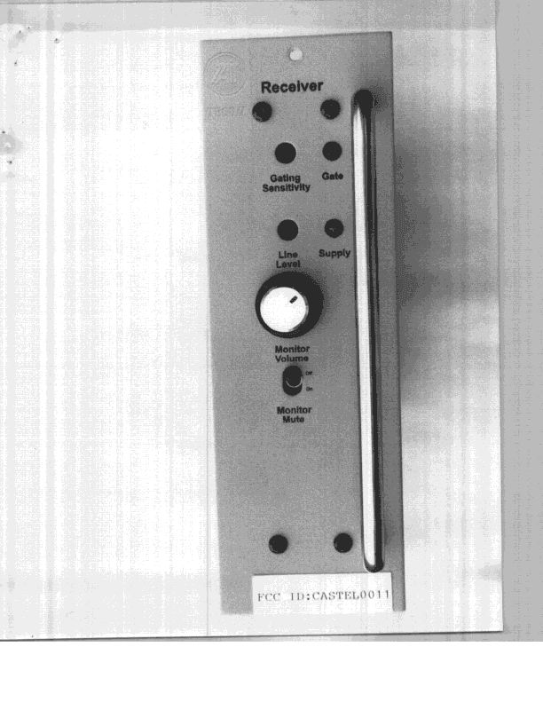 CXX - Communications Rcvr for use w/ licensed Tx and CBs - FCC ID CASTEL0011 - Tait International Limited