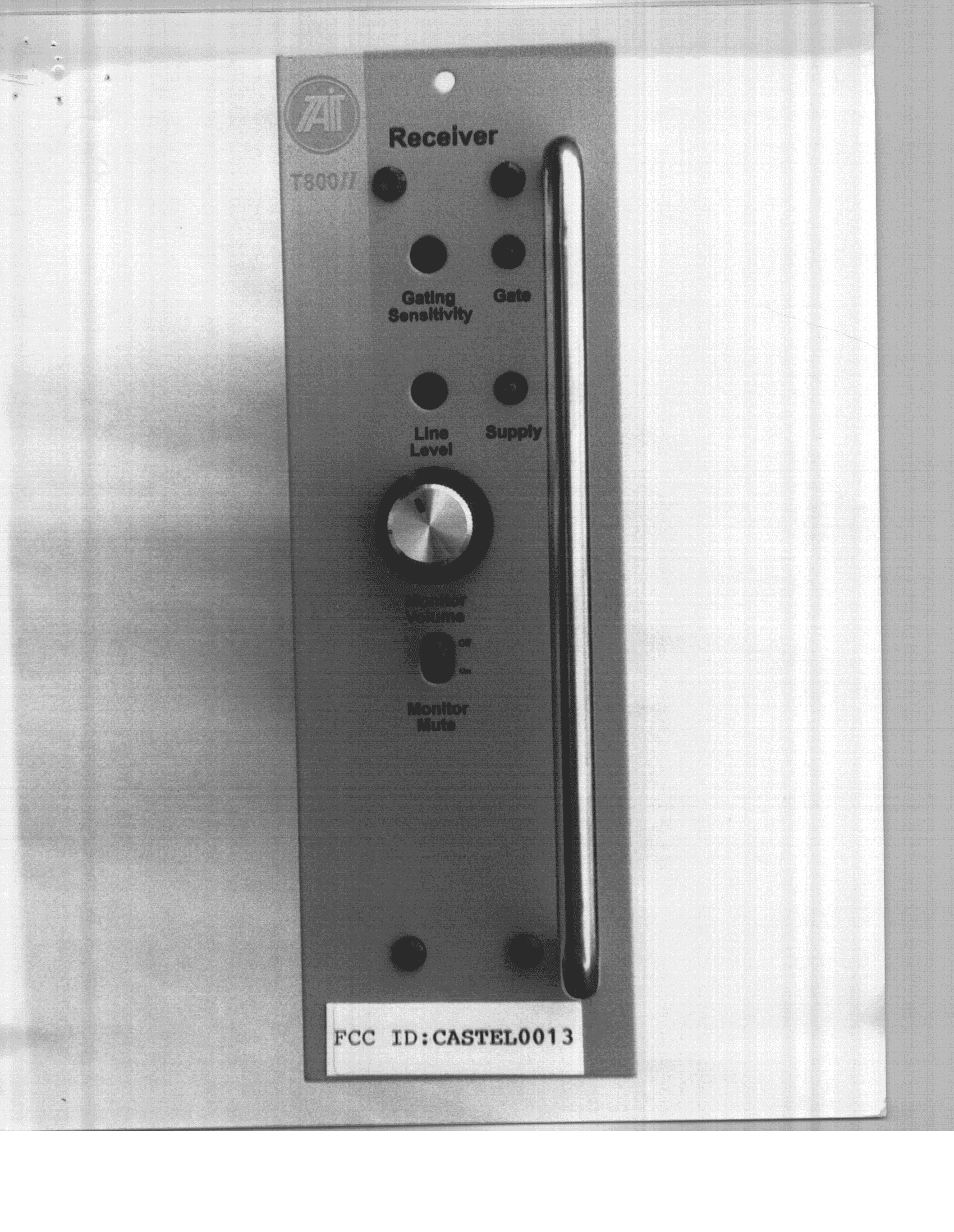 CXX - Communications Rcvr for use w/ licensed Tx and CBs - FCC ID CASTEL0013 - Tait International Limited