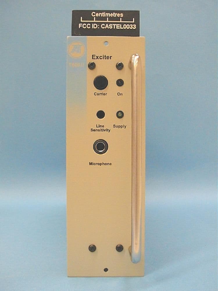 Base Station Transmitter - FCC ID CASTEL0033 - Tait International Limited