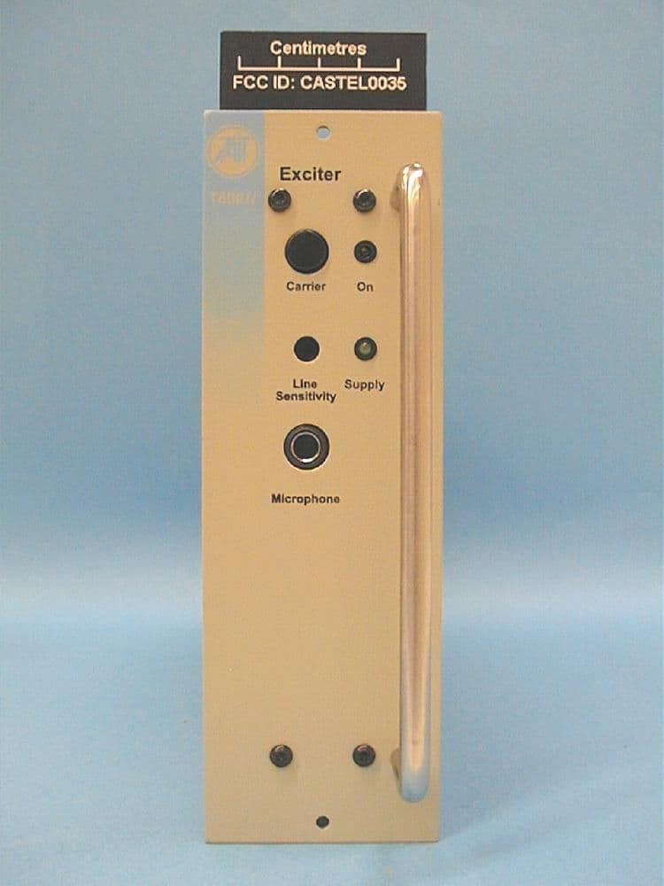 Base Station Transmitter - FCC ID CASTEL0035 - Tait International Limited