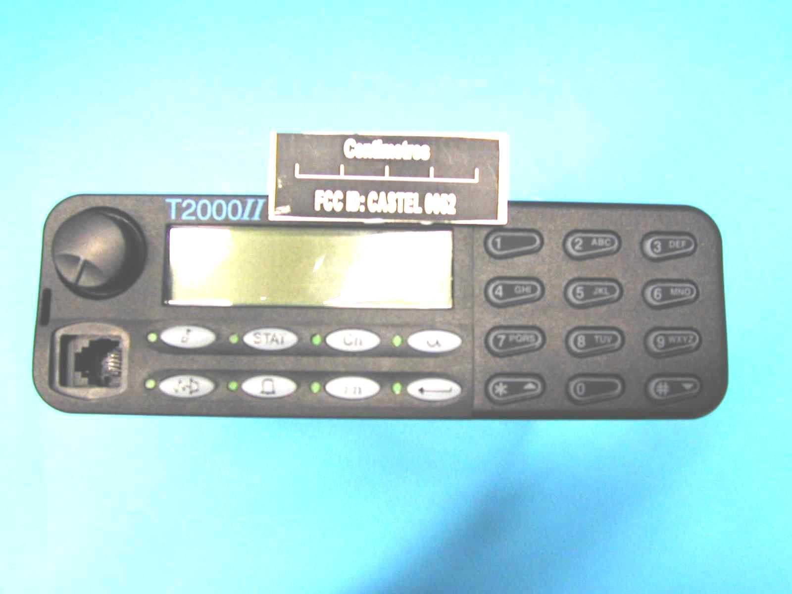 Mobile Transceiver - FCC ID CASTEL0052 - Tait International Limited